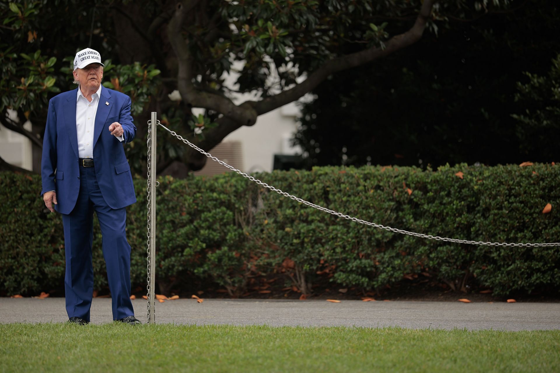 New Flag Poles Installed On White House Grounds - Source: Getty